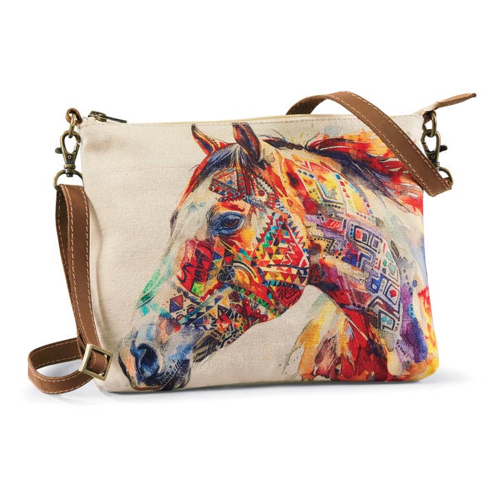 Mosaic Plains Horse Crossbody Bag for wholesale by Back in the Saddle