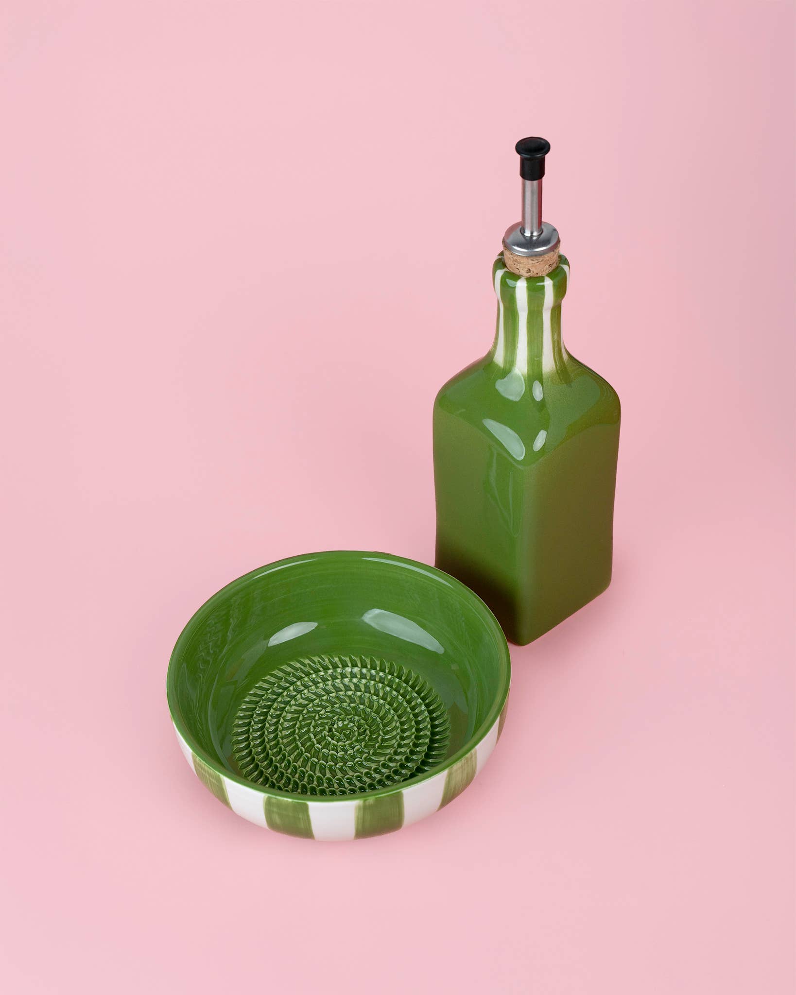 Alfar Tierra Cocida – wholesale Zester – Juego de Desayuno de Cerámica Hecho a Mano Dispensador de Aceite y Plato Rallador19