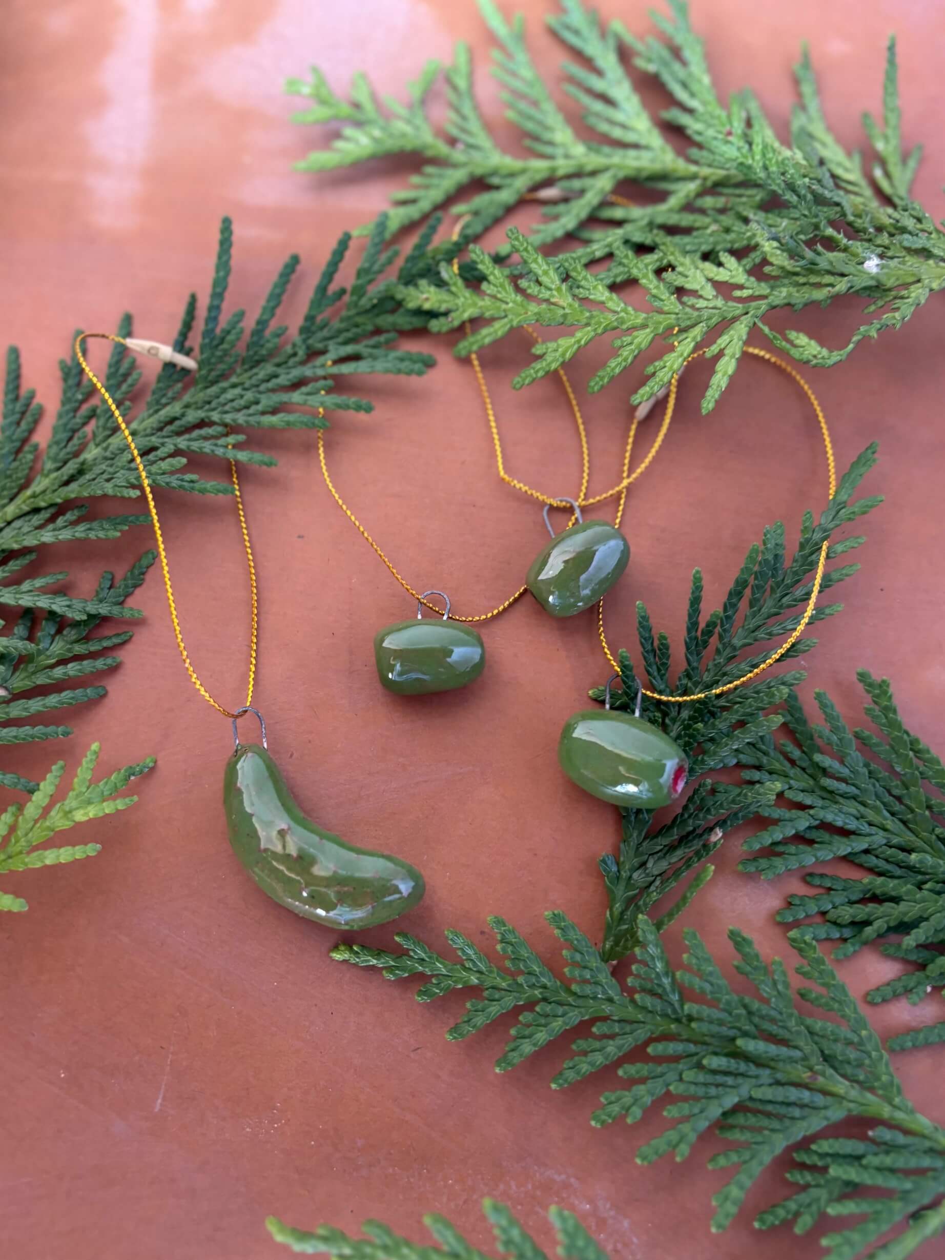 ROB Ceramics – wholesale Ornament – Olive Ornament Handmade Ceramic7