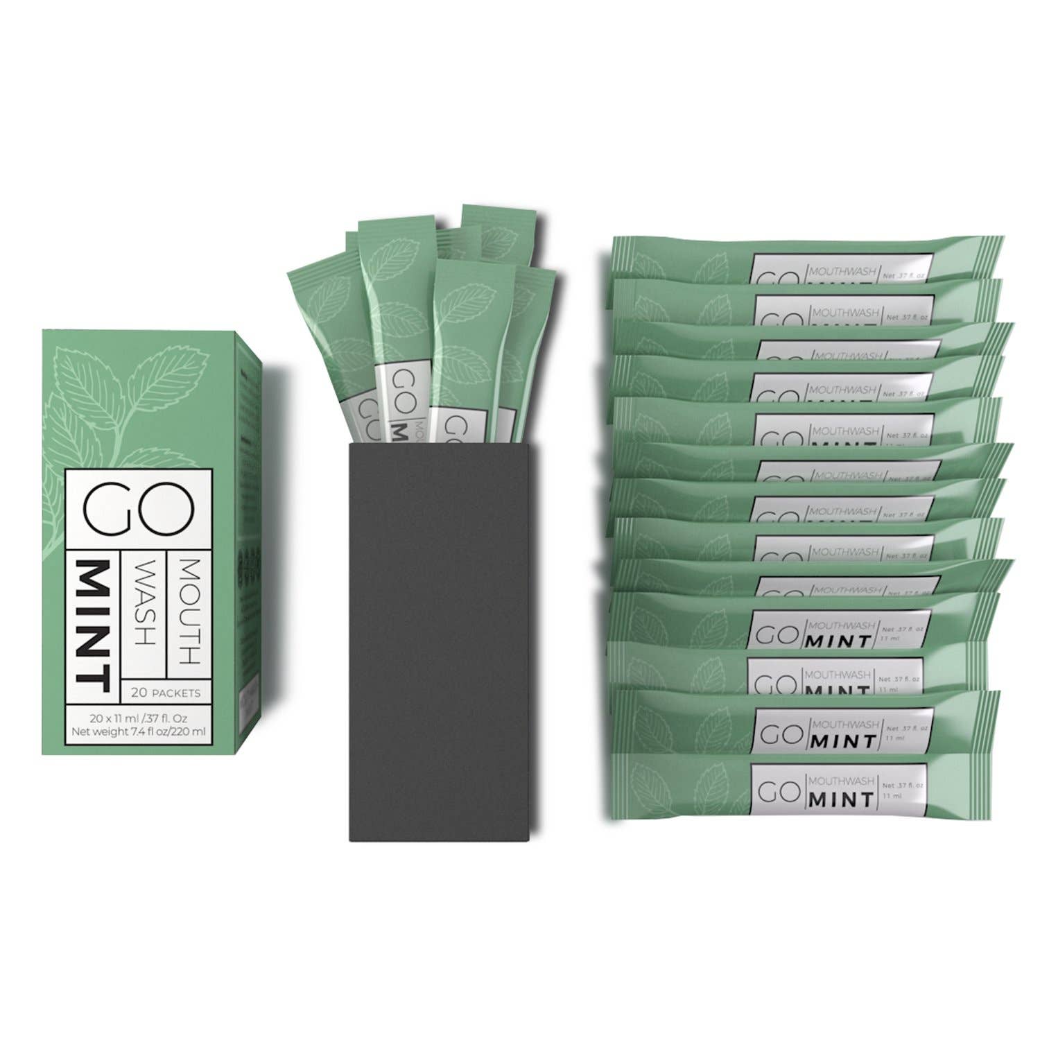 Go Mouthwash - Wholesale Mouthwash - GO Portable Travel Mouthwash (1 Box - 20 Packets)1