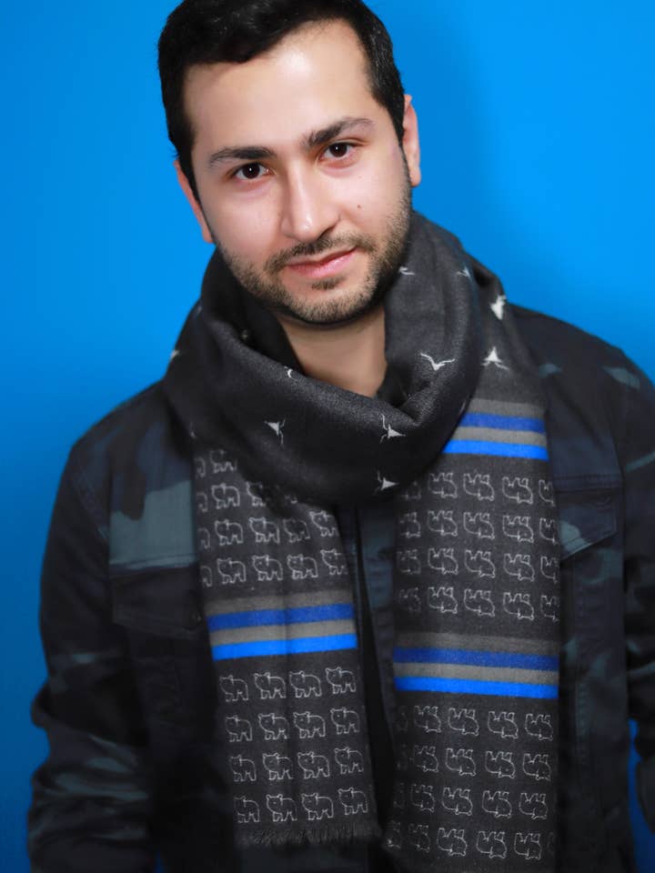 Warm Cotton Scarf for Men with Animal Pattern for wholesale by Scarf Designers