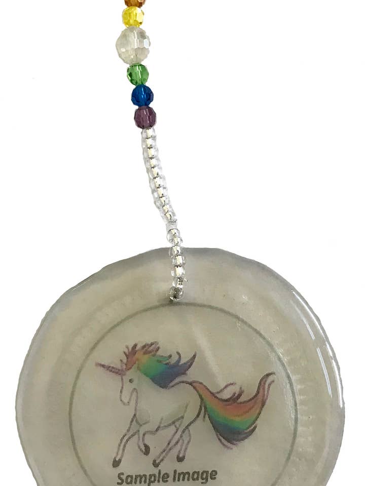 Custom Sun Catcher - with your photo/image for wholesale by Wine Bottle Art