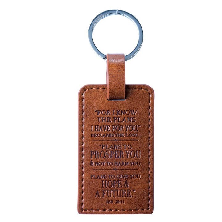 Keychain I Know the Plans Jer. 29:11 for wholesale by Christian Art Gifts