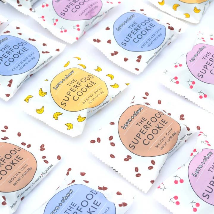 Love + Chew - Wholesale Cookie - 4 FLAVOR VARIETY PACK - 1 OZ - BOX OF 80