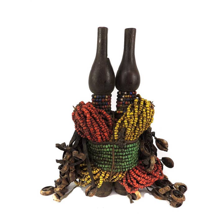 Africa Direct - Vente Figurine décorative - Poupée de fertilité perlée Fali2