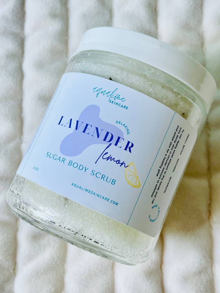 Lavender Lemon Sugar Body Scrub for wholesale by Aqualime