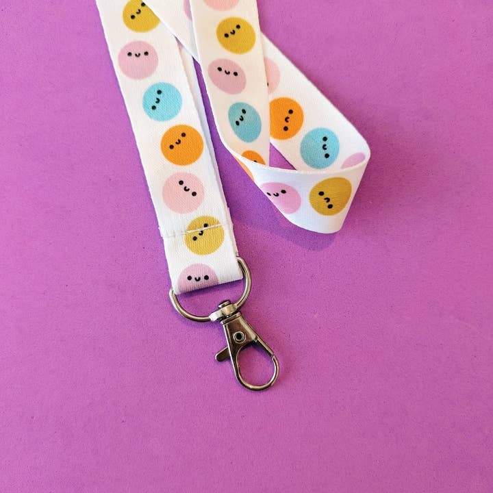 Quinn's Pins – wholesale Lanyard – Women’s – Smiling Face Lanyard3