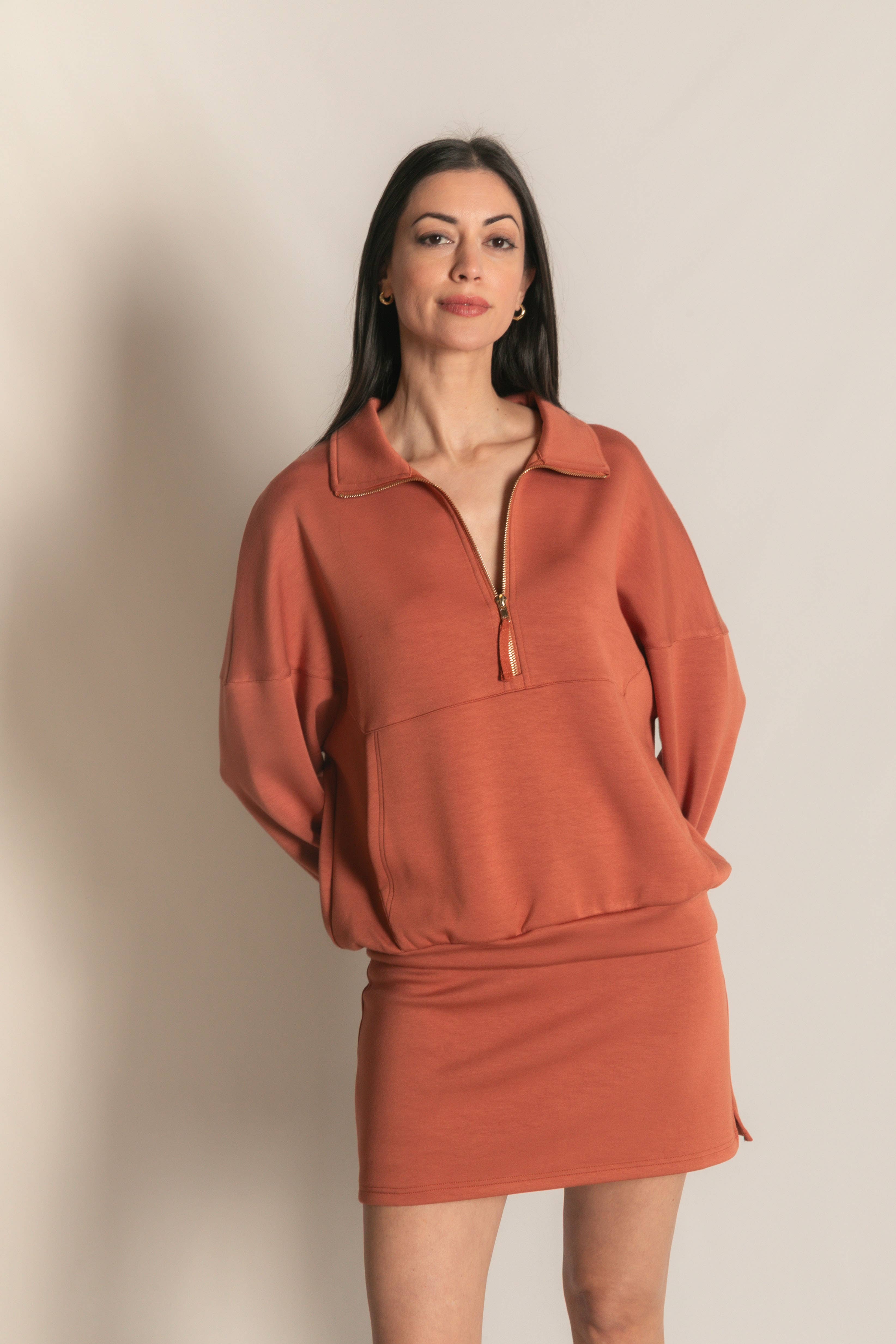 P. CILL - Vente Sweat-shirt – femme - Pull zippé P. CILL Butter en modal44