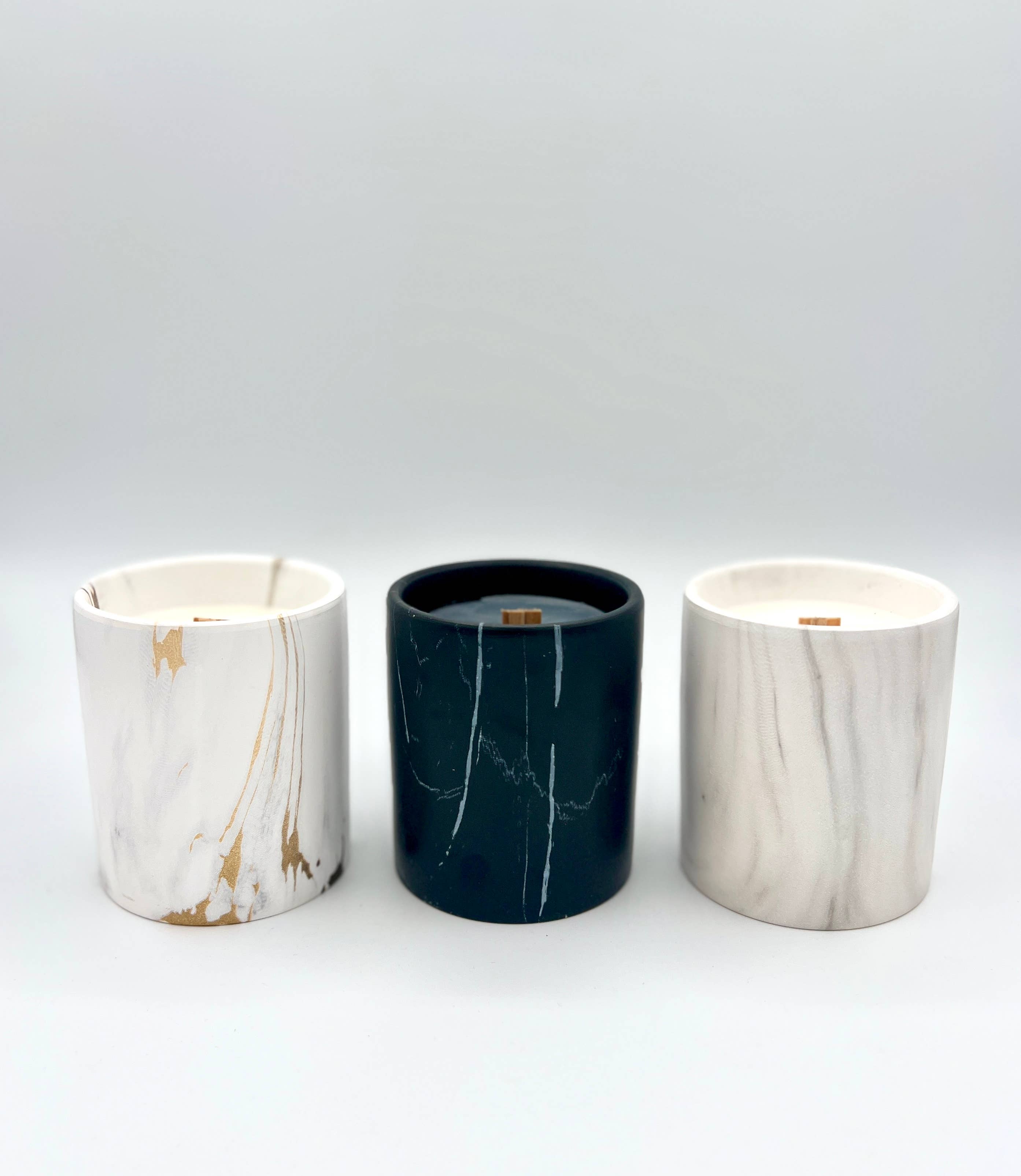 The Sacred Wild Candle Co - Wholesale Jar/Filled Candle - Biophilia: Black Marble /Ceramic Forest Floor Scented Candle4