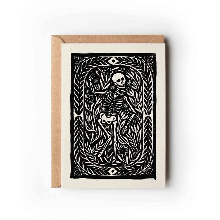 Biglietto di auguri 'Danse Macabre' per la vendita all'ingrosso da parte di Katia Hinic Studio