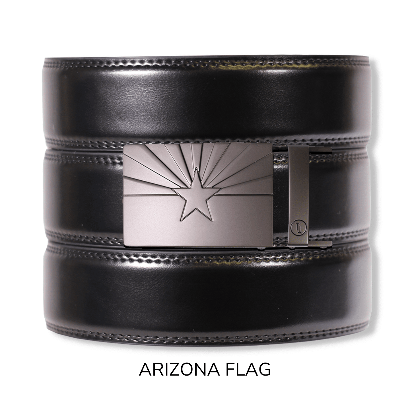 Tough Apparel – Engroshandel Bælte - Herre – Glans Sort Læder Ratchet Bælte & Spænde Sæt4