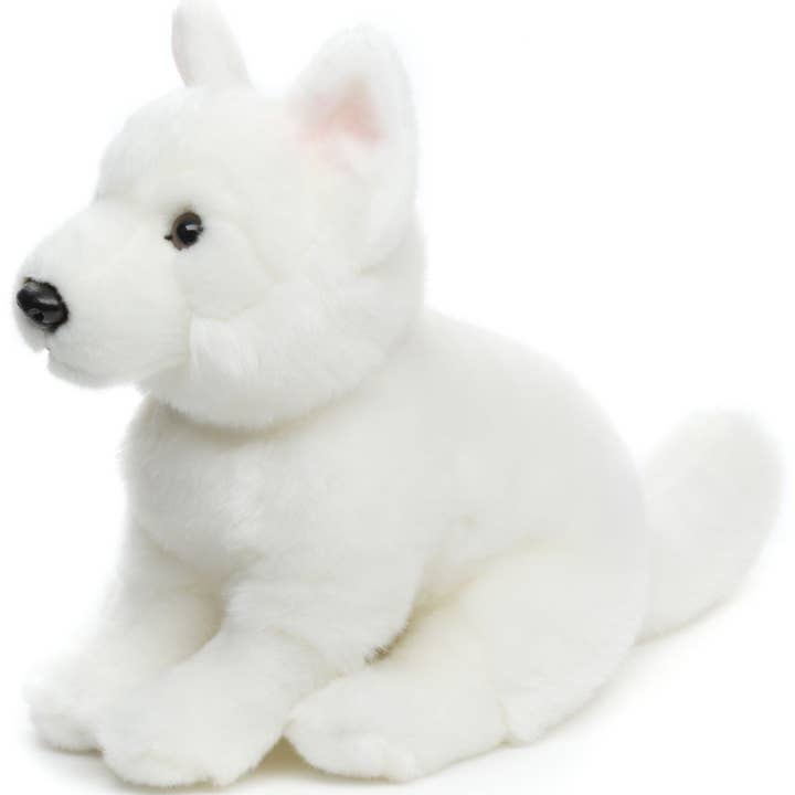 Uni Toys - Wholesale Stuffed/Plush Toy - Kids & Baby - White Swiss Shepherd puppy, without leash - plush toy