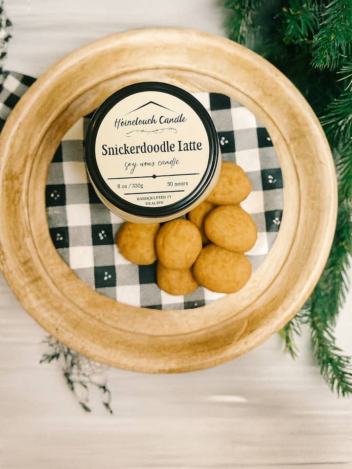 Mason Jar soy candle Snickerdoodle Latte Candle Natural Wax for wholesale by Hometouch Candle Co.
