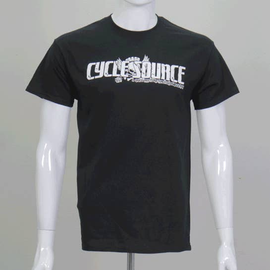 Official Cycle Source Magazine CSM1008 Men’s Scooter Tramp Black T-Shirt for wholesale on Faire