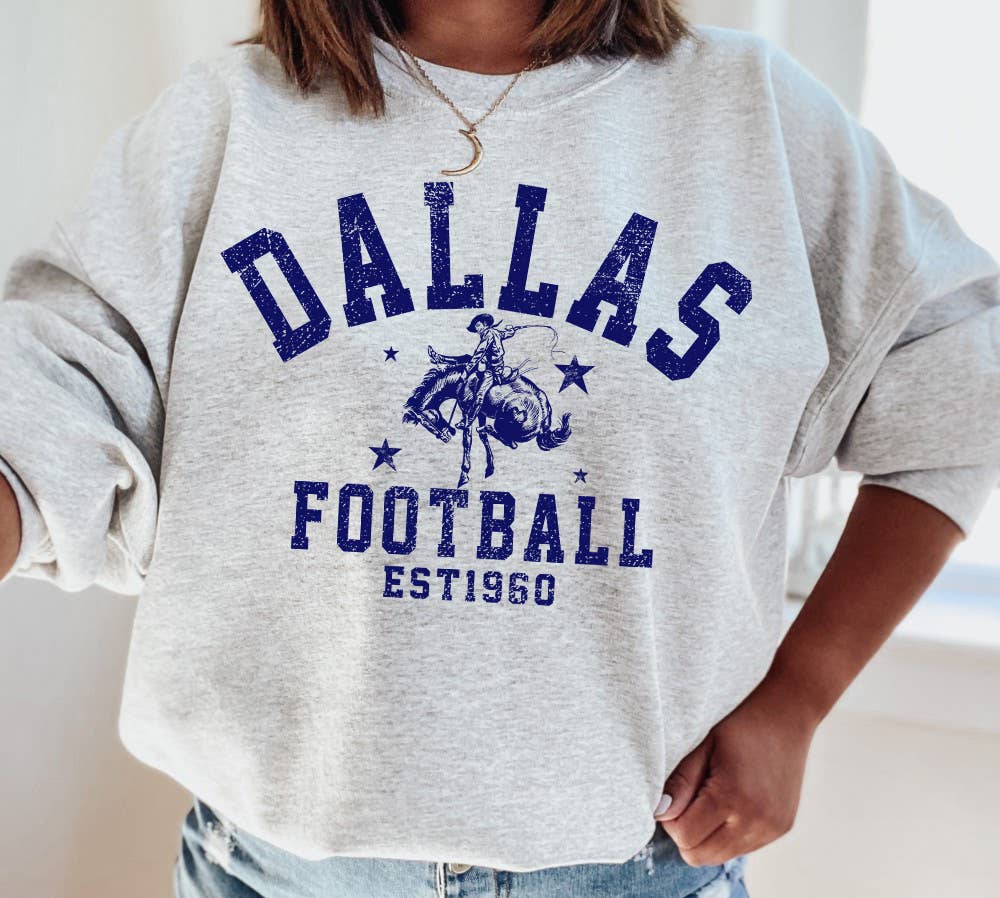 Shamaim - Wholesale Sweatshirt - Women's - DALLAS COWBOYS FOOTBALL Graphic Pullover Sweatshirt2