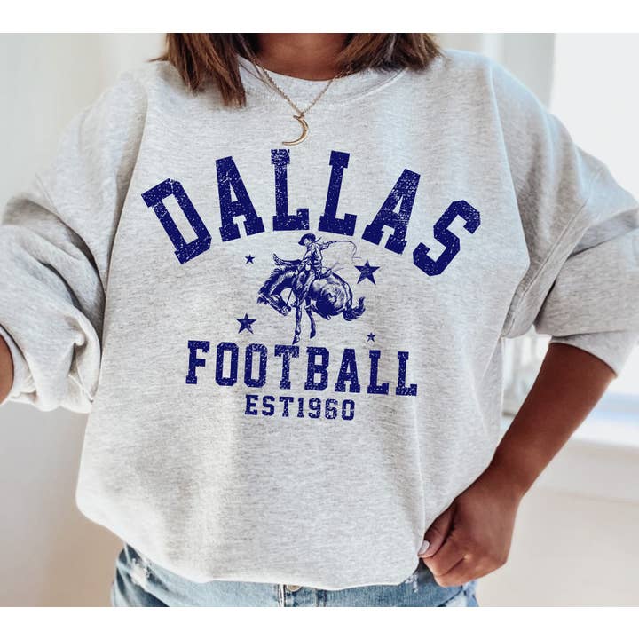 Shamaim - Wholesale Sweatshirt - Women's - DALLAS COWBOYS FOOTBALL Graphic Pullover Sweatshirt2