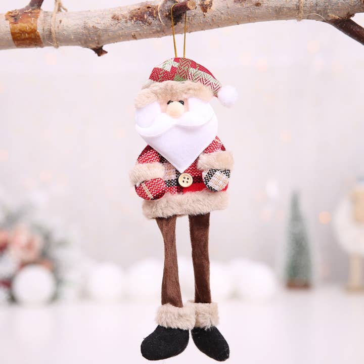 Funkyrel® Atzbranding Limited - Wholesale Ornament - Xris - Christmas Long-Legged Plaid Fabric Doll Ornament