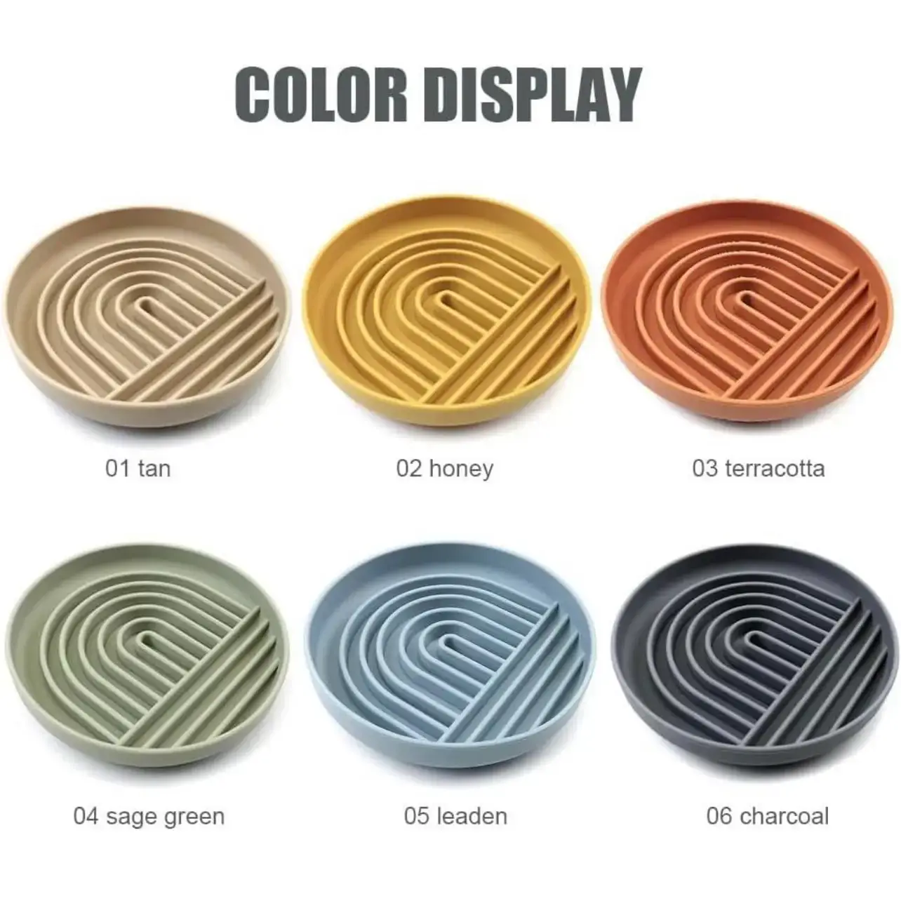 Koira - Wholesale Pet Bowl - Cat/Dog - Rainbow Silicone Slow Feeder Lick Mat with Suction tan5