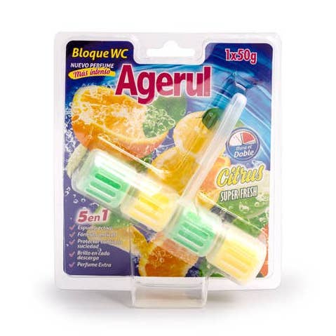 Rim Block Toilet Fresh Citrus Scent. 10 Units. for wholesale by Agerul