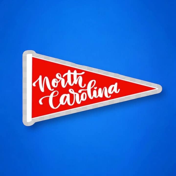 Positively North Carolina - Wholesale Sticker - North Carolina Waterproof Stickers & Raleigh Sports Gifts0