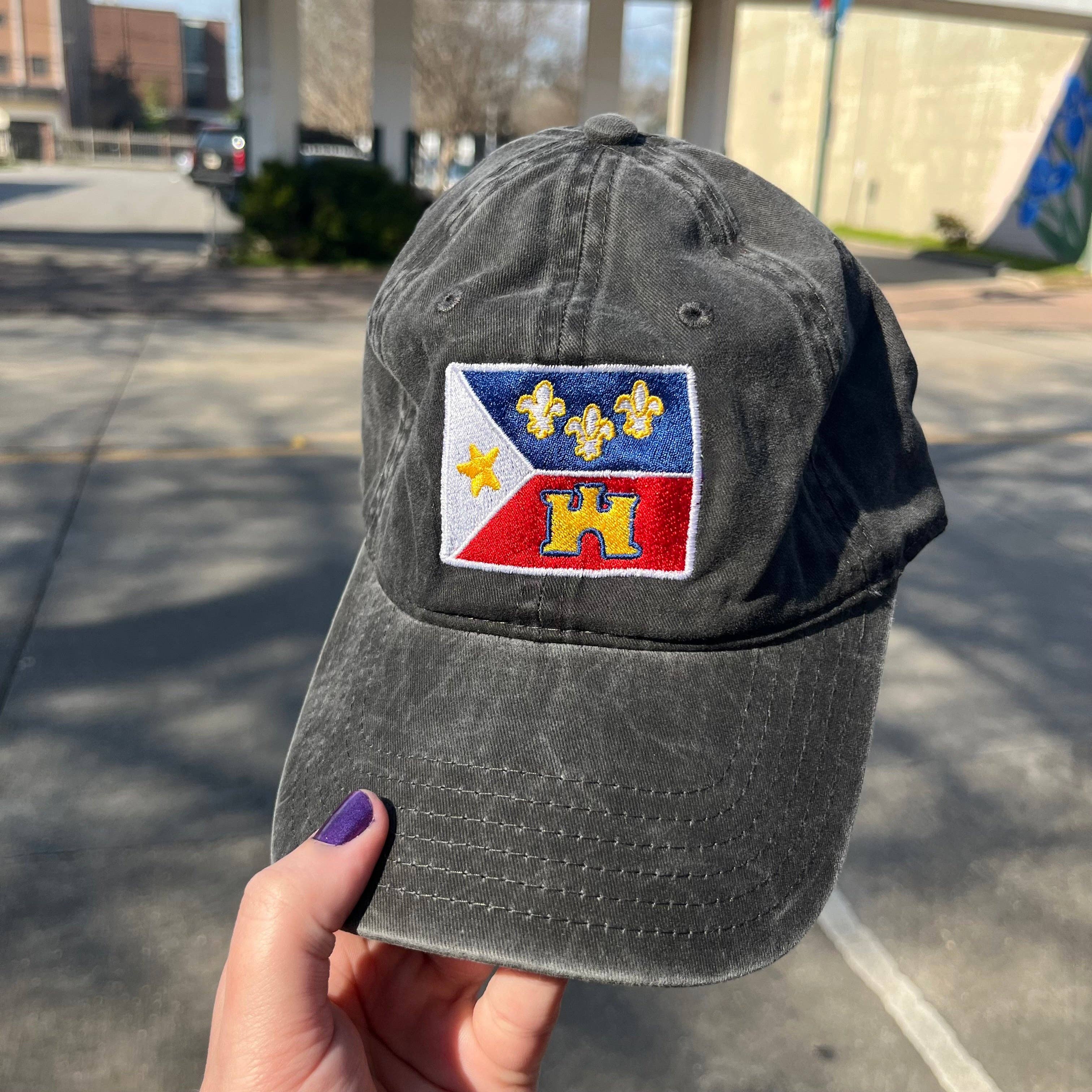 COLETTE BERNARD - Wholesale Baseball Cap - Unisex - Acadiana Flag Embroidered Hat0