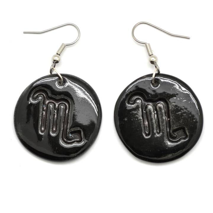 Dunitz & Company - Wholesale Dangle Earrings - Zodiac Ceramic Disc Earrings11