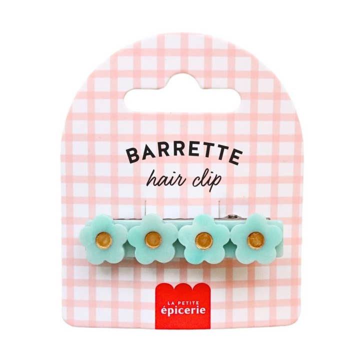 Flower Hair Clip - Mint for wholesale by La Petite Épicerie