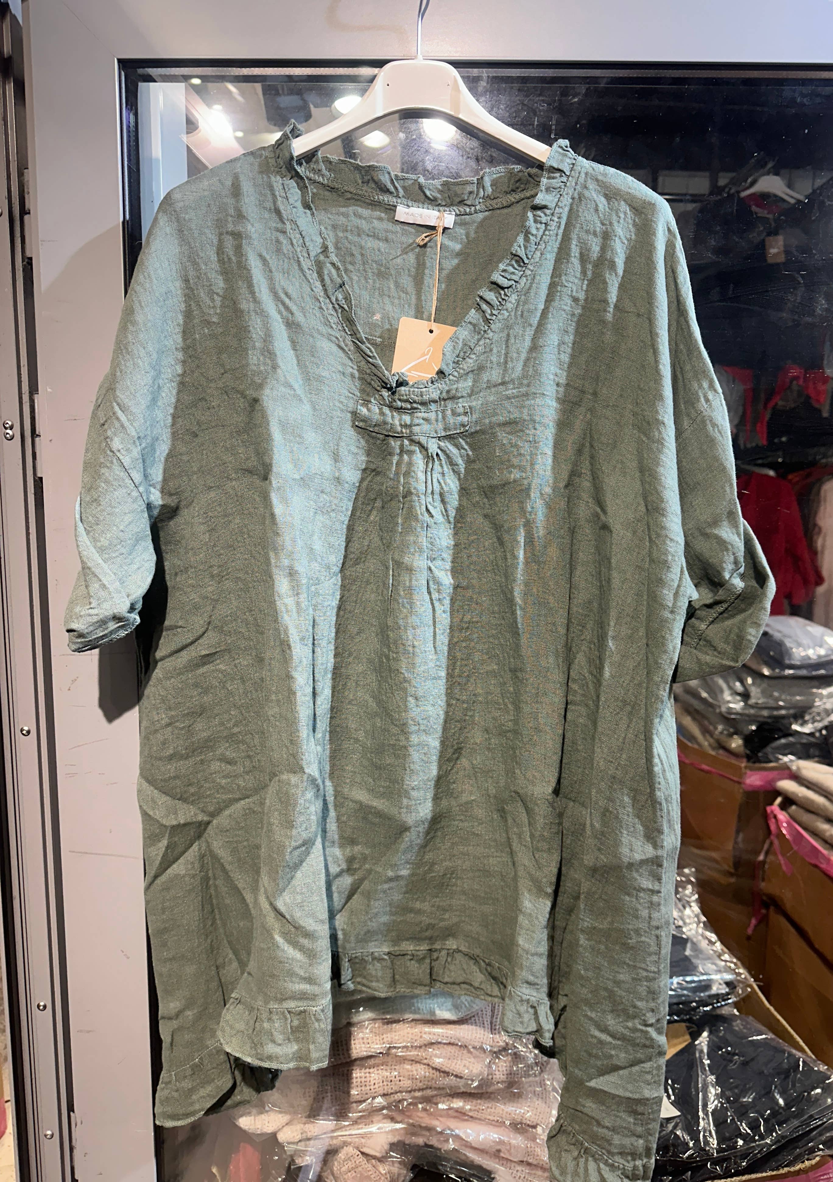 Lea & Luc - Grandes Tailles – Túnica - Mulher por atacado – Túnica de linho plus size com caimento solto12