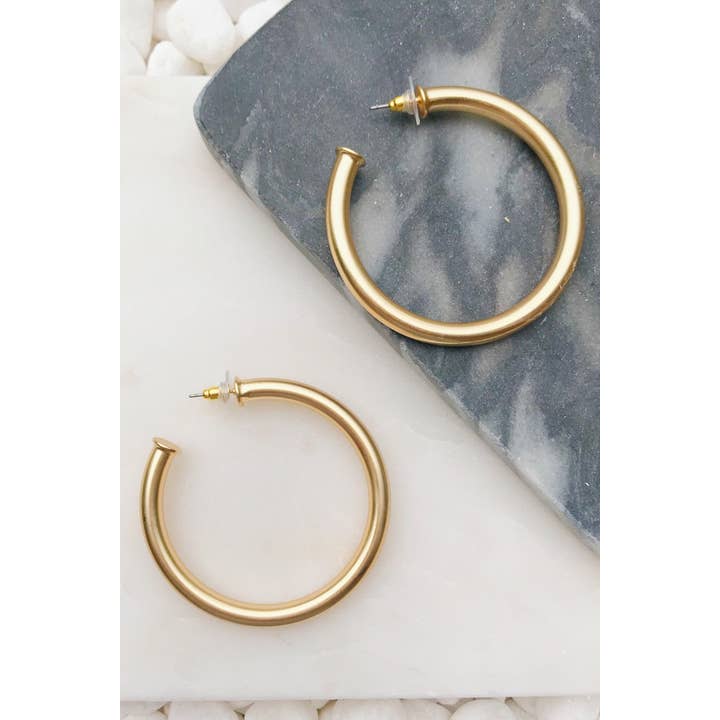 Ellison+Young - Wholesale Hoop Earrings - Upper Class Taste Hoop Earrings