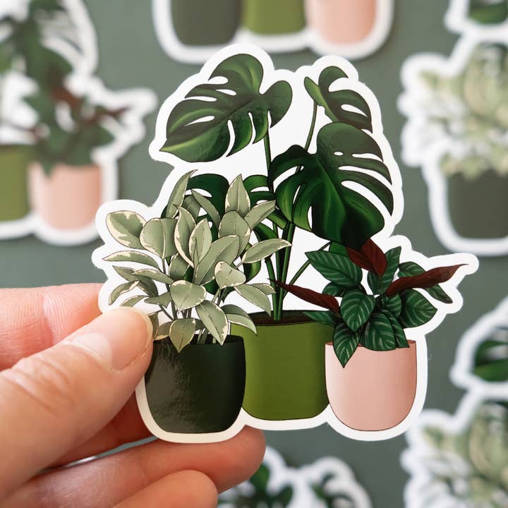 Houseplants Sticker for wholesale by Hayley Jade Design Studio