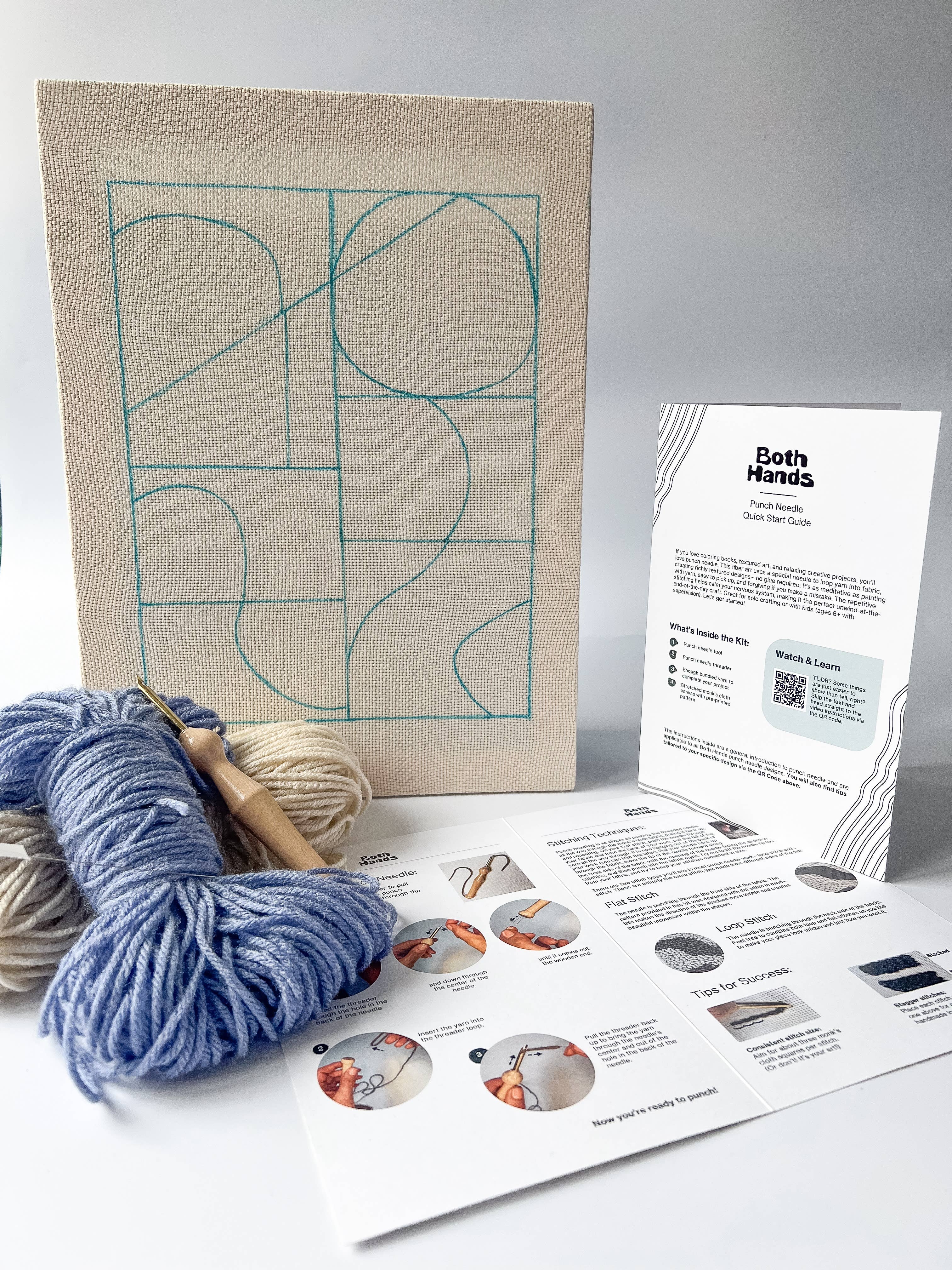 Both Hands Crafts - Wholesale DIY Craft Kit - "Fractal" - Beginner Punch Needle Kit - Wall Art7