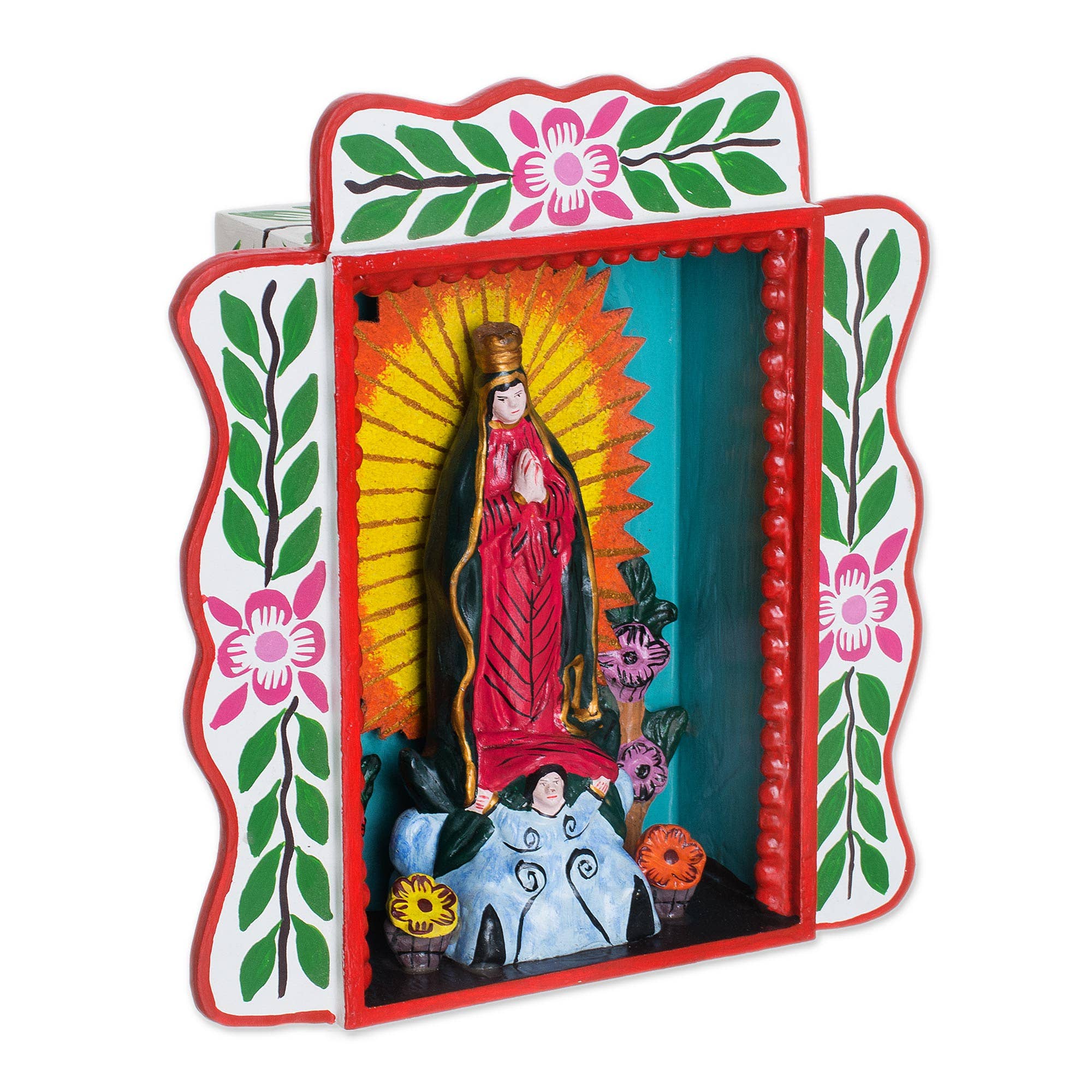Multicolor Novica Handmade Mary Wood Retablo for wholesale on Faire3