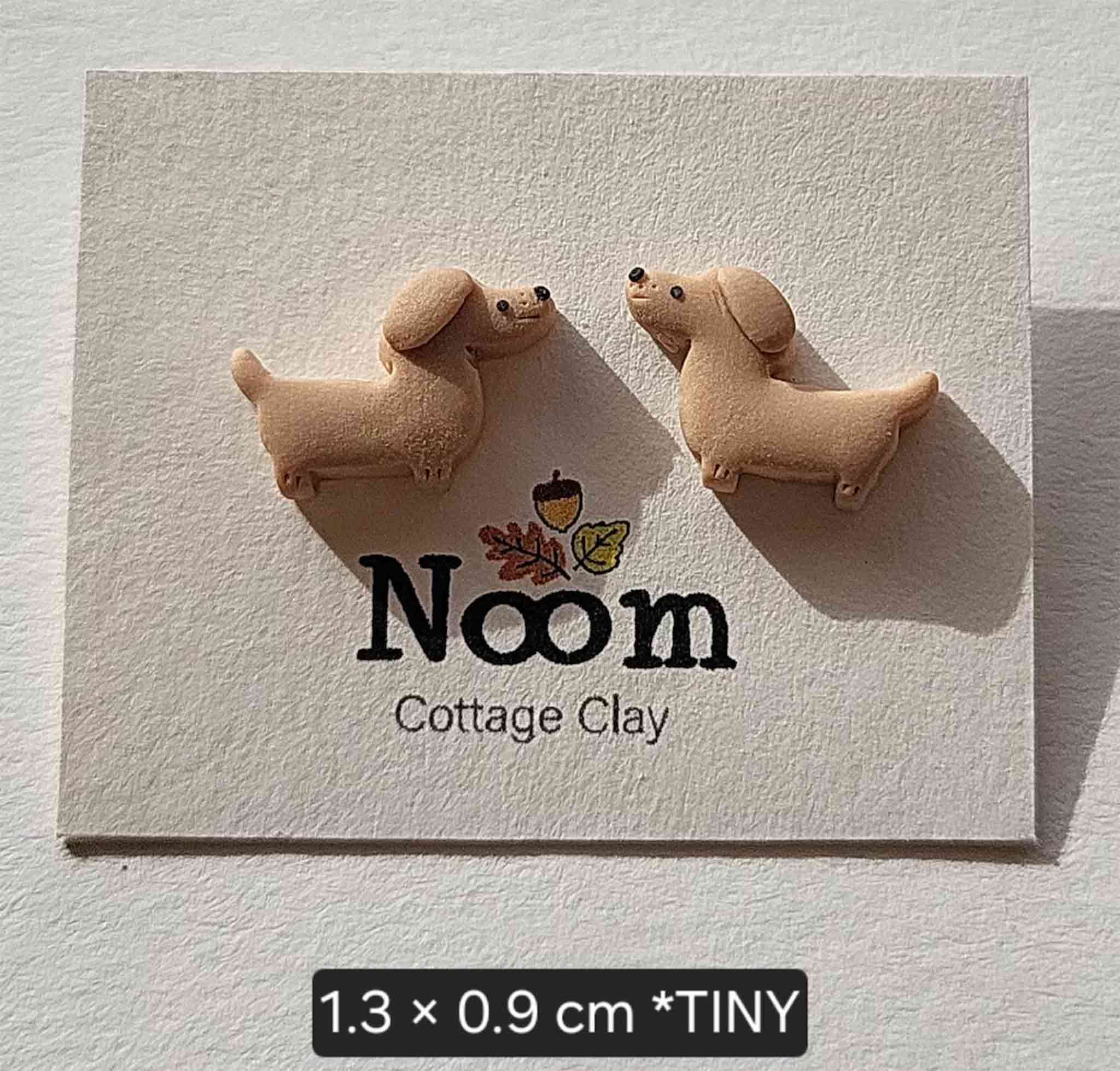 NoomCottageClay - Wholesale Stud/Post Earrings - Tiny Dachshund Stud Earrings • Cute Wiener Dog Gifts1