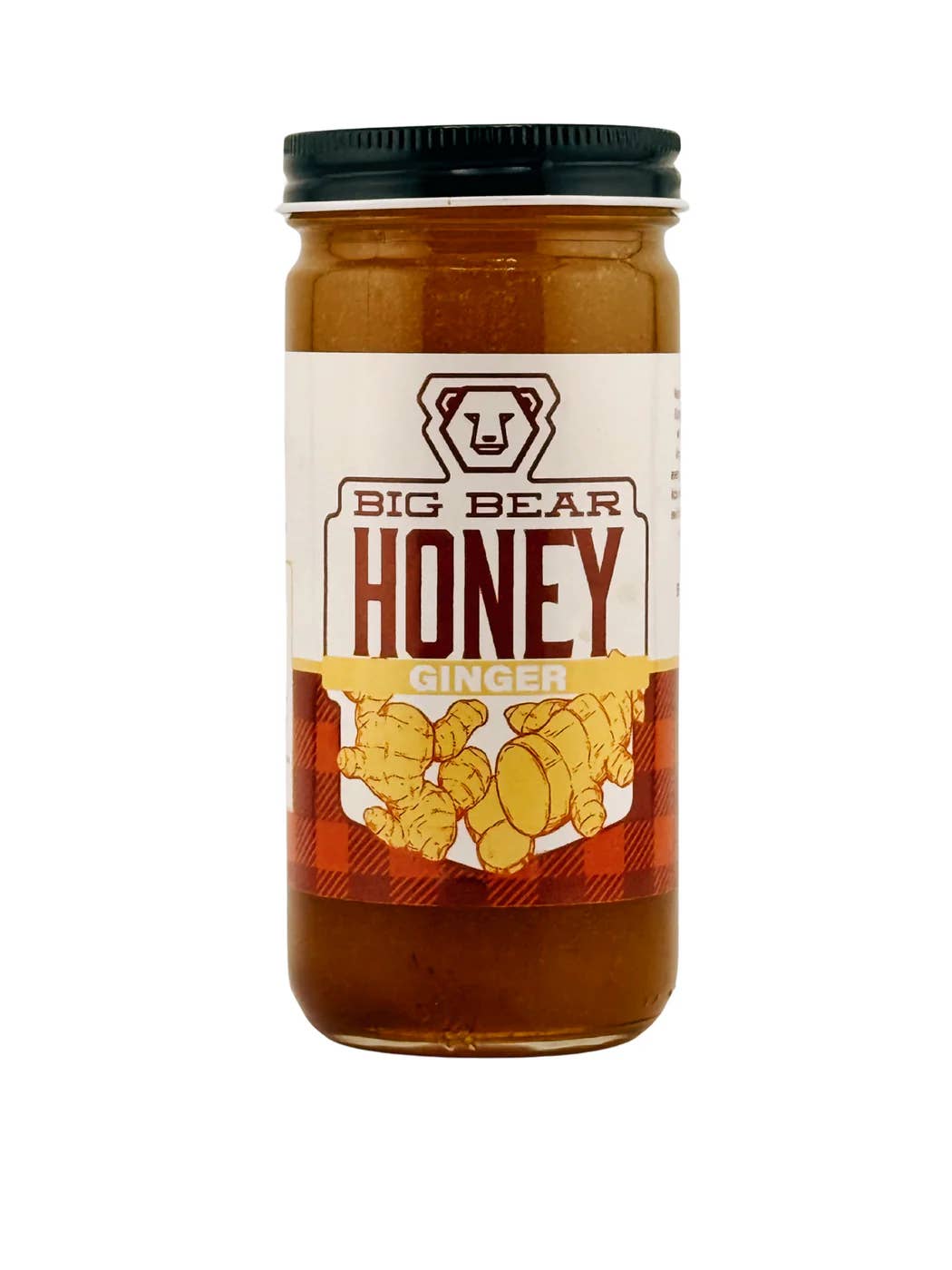 Big Bear Honey - Wholesale Honey - Ginger Infused Honey - 10 oz Jar