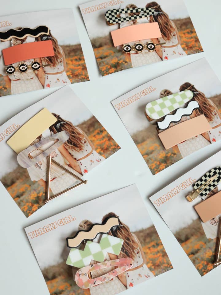 Mod Retro-Haarspangen für den Großhandel von Harts & Pearls