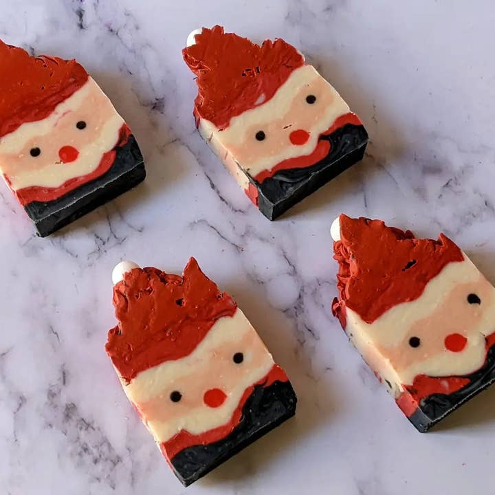 Santa Claus Christmas Soap (Fragrance Free) for wholesale by The Loopy Spoonie