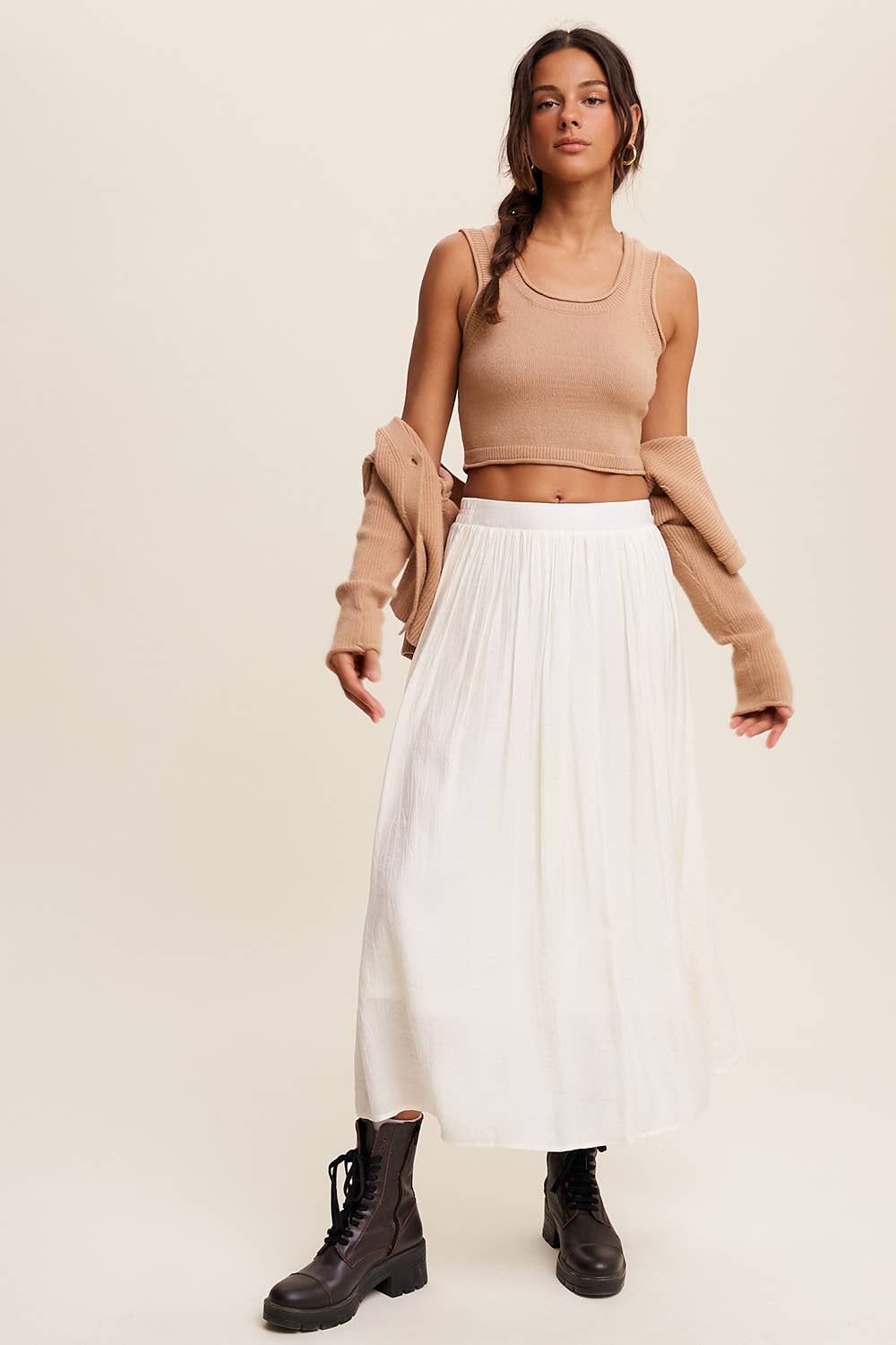 Listicle - Wholesale Tops Set - Women's - Ribbed Knit Cardigan Set LWSET00527