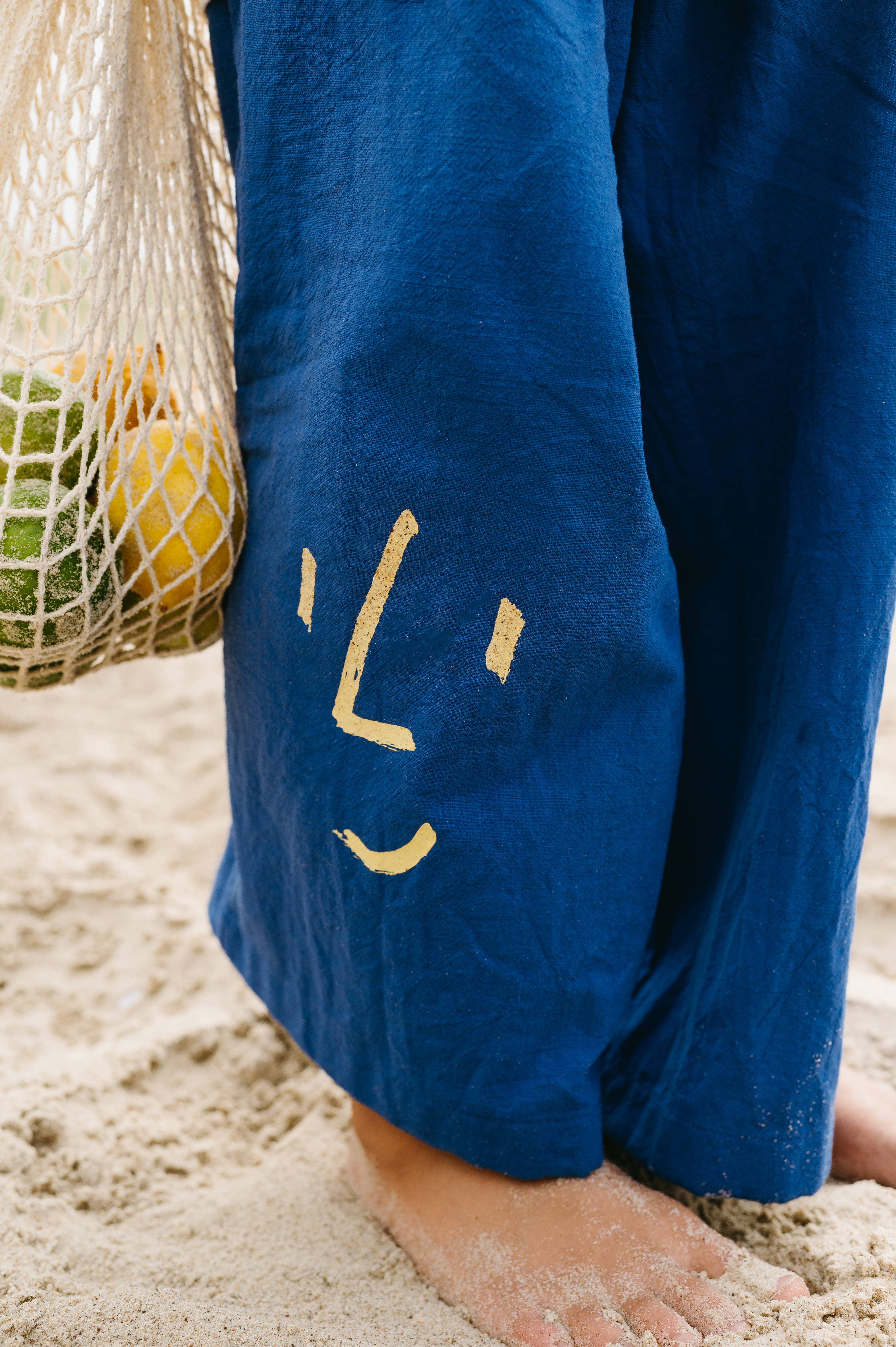 Bleu PANTALON DE VISAGE en vente sur Faire7