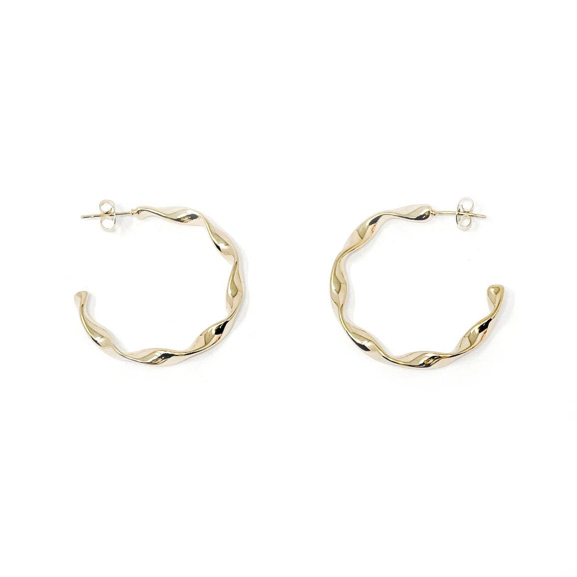 PowerBeads by jen - Wholesale Hoop Earrings - Non-Tarnish Waterproof Large Twisted Hoop Earrings