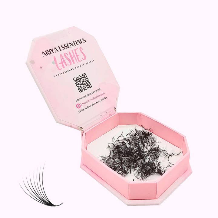 6Sense Essentials Corp. - Vendita all'ingrosso Ciglia finte - Extension ciglia Premium Promade Loose Fans | 06D-0.05C-16mm1