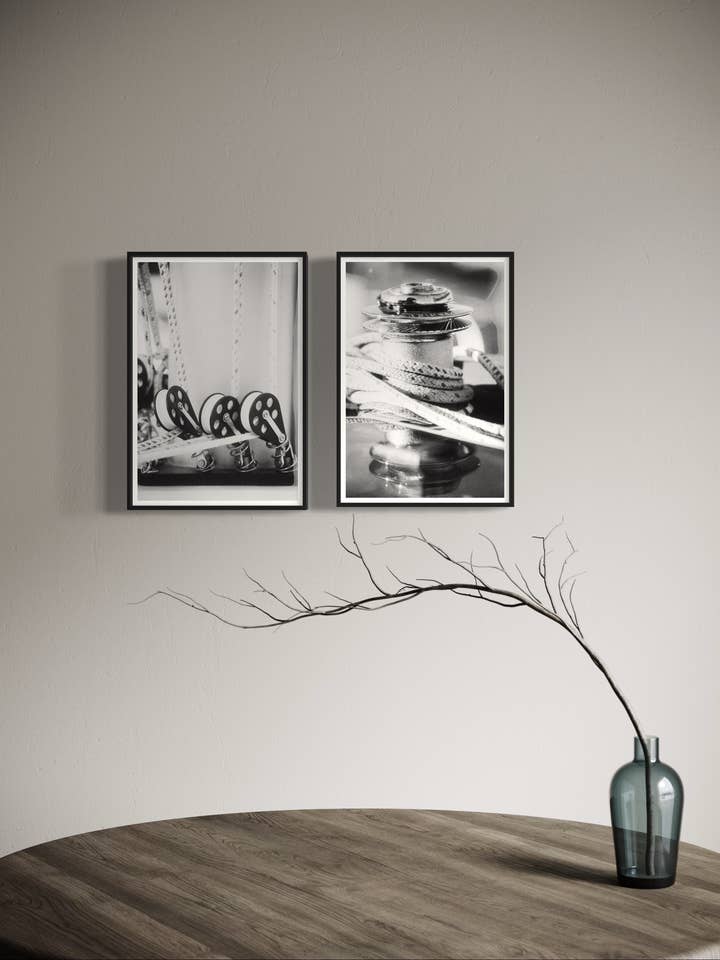 'Blocks and Winch' sailing inspired fine art (prints only) for wholesale by art+drift