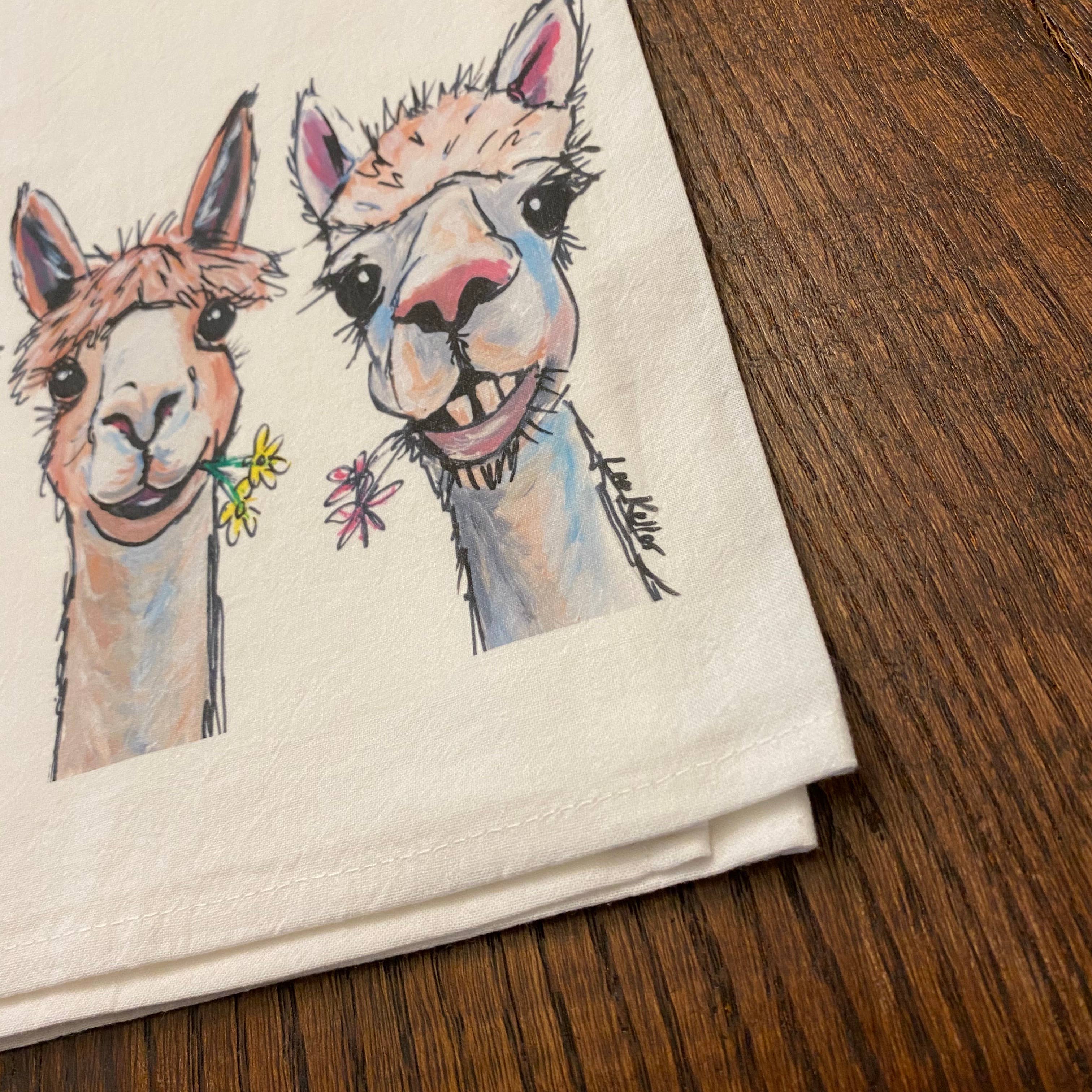 Hippie Hound Studios - Wholesale Tea Towel - Alpaca Flour Sack Towel, Alpaca Tea Towel Kitchen Decor4