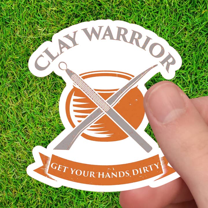 Clay Warrior | Keramik klistermærke til Potter | Keramisk klistermærke for engroshandel hos Dancing Dolphin Crafts