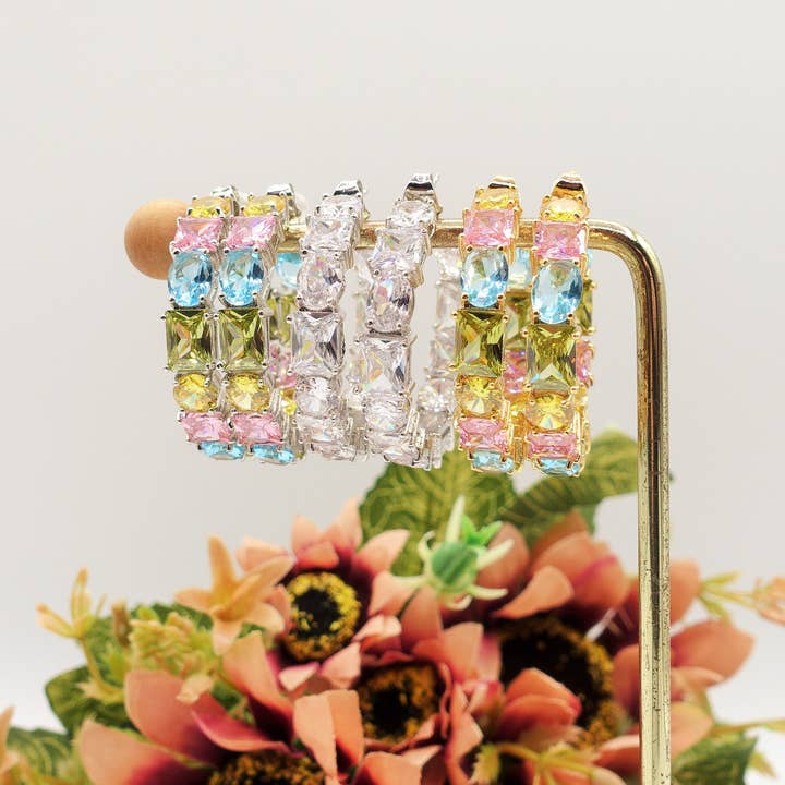 Daemon srls - Wholesale Hoop Earrings - CHARIS big hoops - Orecchini a cerchio con Cubic Zirconia1