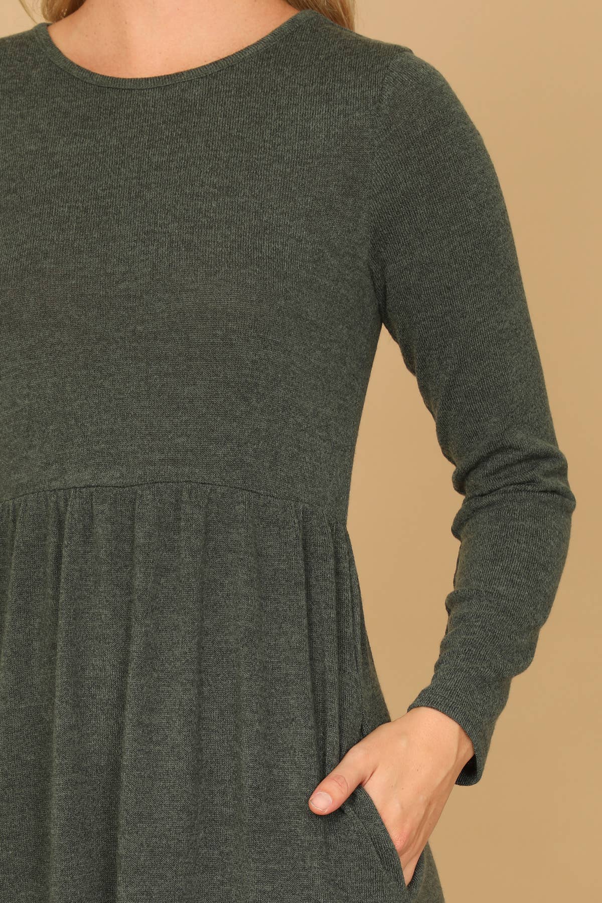 You & Me - Vente Robe – femme - ROBE À PLUSIEURS NIVEAUX EN CHAMBRAY À MANCHES LONGUES ET COL ROND YMD10121V25