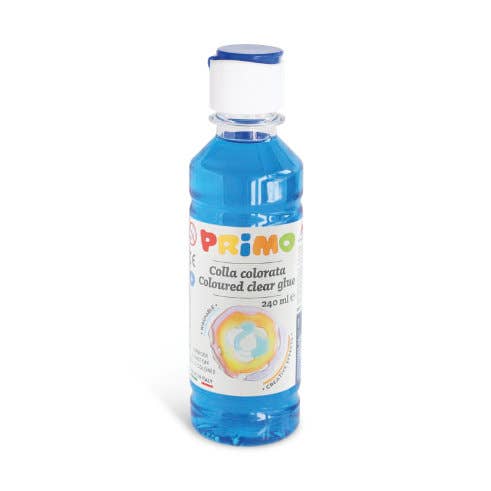 240ml färgat vattenbaserat lim - Cyan för wholesale av Kids Craft Supplies