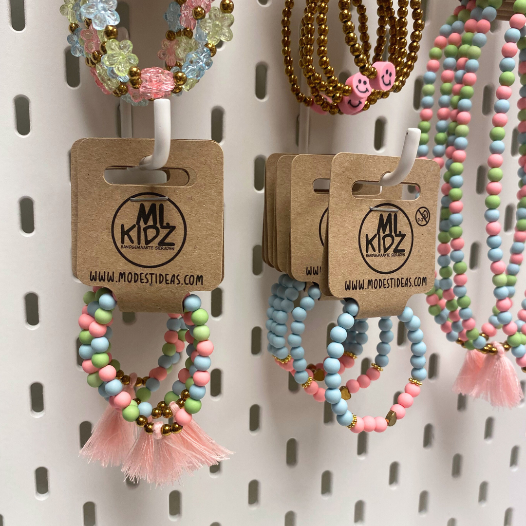 Modestideas - Wholesale Beaded Bracelet - Kids - meisjes sieraden collectie roze blauw groen | handgemaakt2
