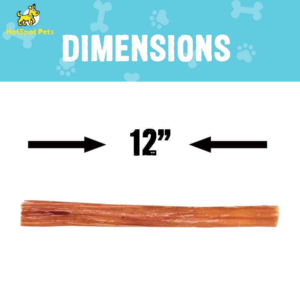 Hotspot Pets - Wholesale Pet Treats - Dog - 12'' All Natural Premium Bully Sticks Dog Treats, 10 Count3