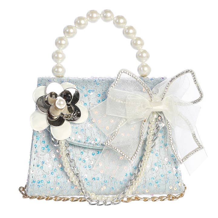 Dear Ellie – wholesale Crossbody bag – kids – Sequin Purse with Floral and Chain Accent4