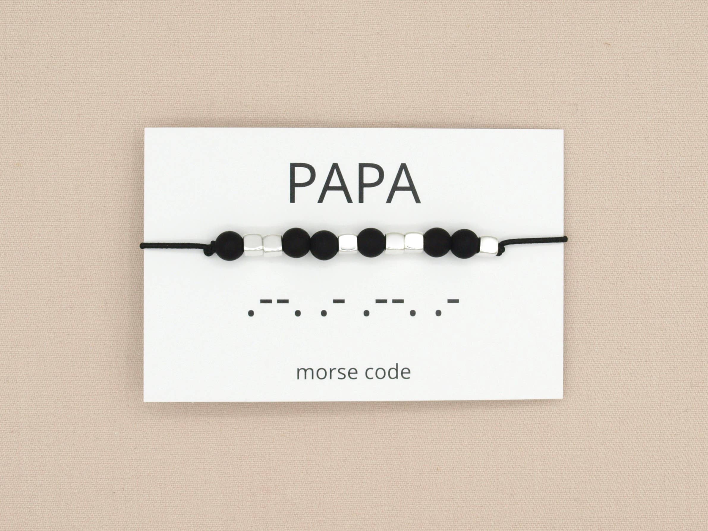 by Indah - Vendita all'ingrosso Bracciale con perline - Fascia da braccio in codice Morse Papa0